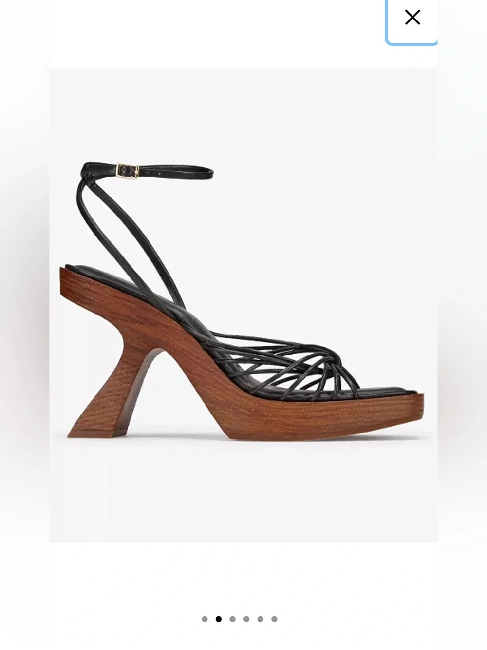 INC International Concepts Black Strappy Platform Sandal